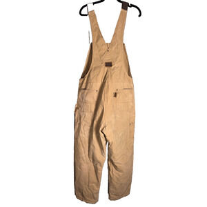 Vintage Big Smith Insulated Overall Men's Tan Brown Canvas Workwear - Flaws